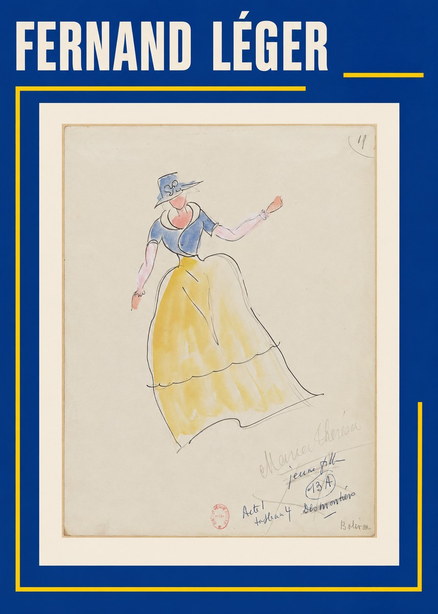 Fernand Léger Monica Thérese - Jeune Fille No1 - Póster