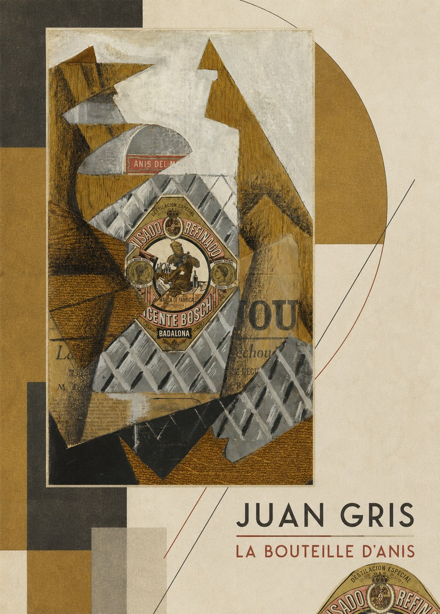 Juan Gris La Bouteille D'anis No6 - Póster