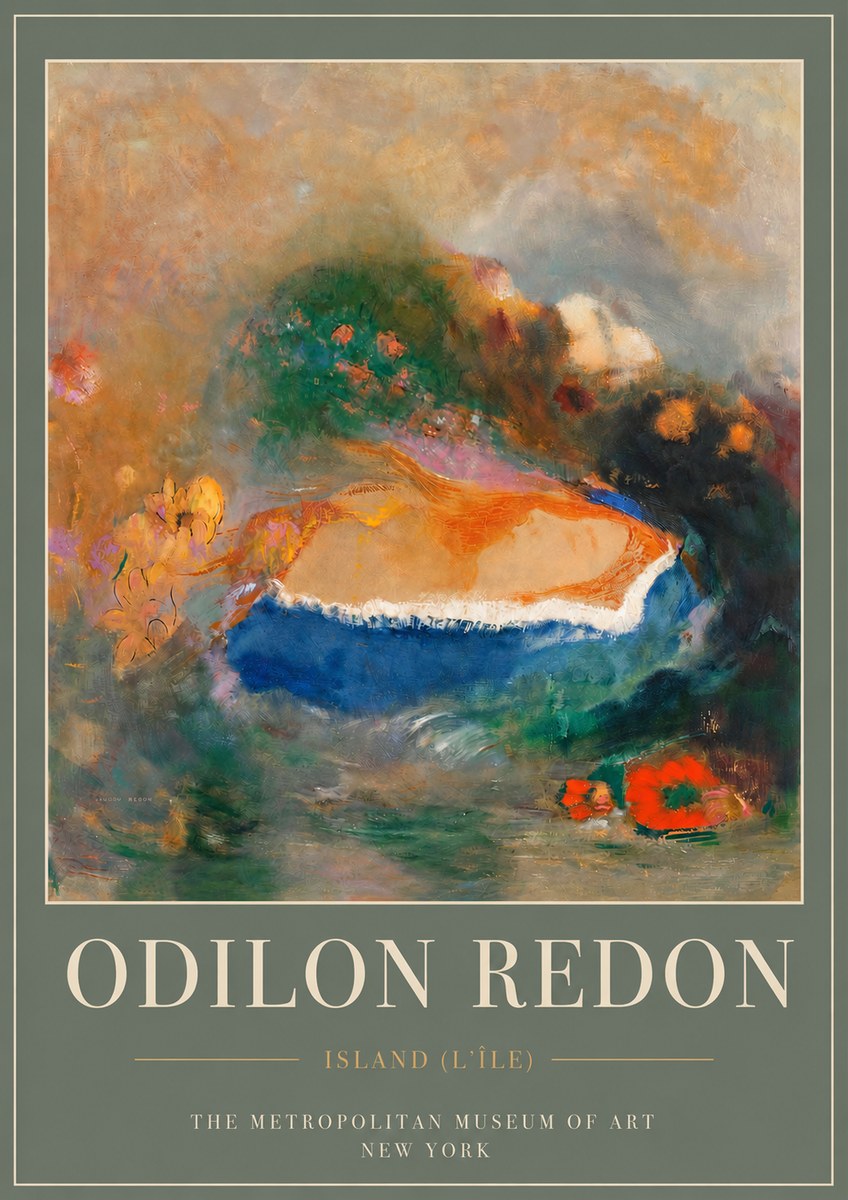 Odilon Redon Island (L'île) No4 - Póster