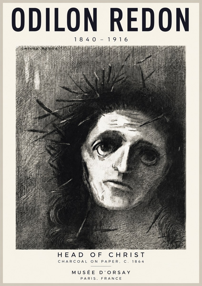 Odilon Redon Head of Christ I No4 - Póster