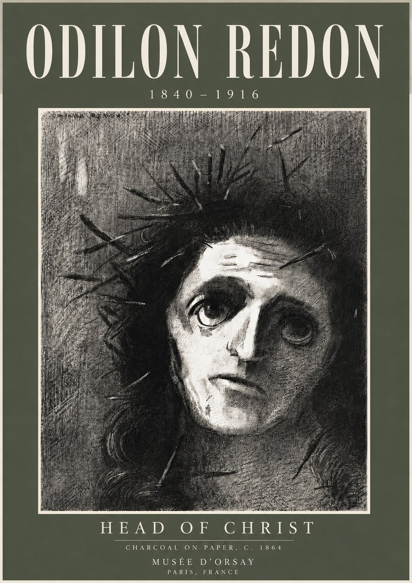Odilon Redon Head of Christ I No5 - Póster