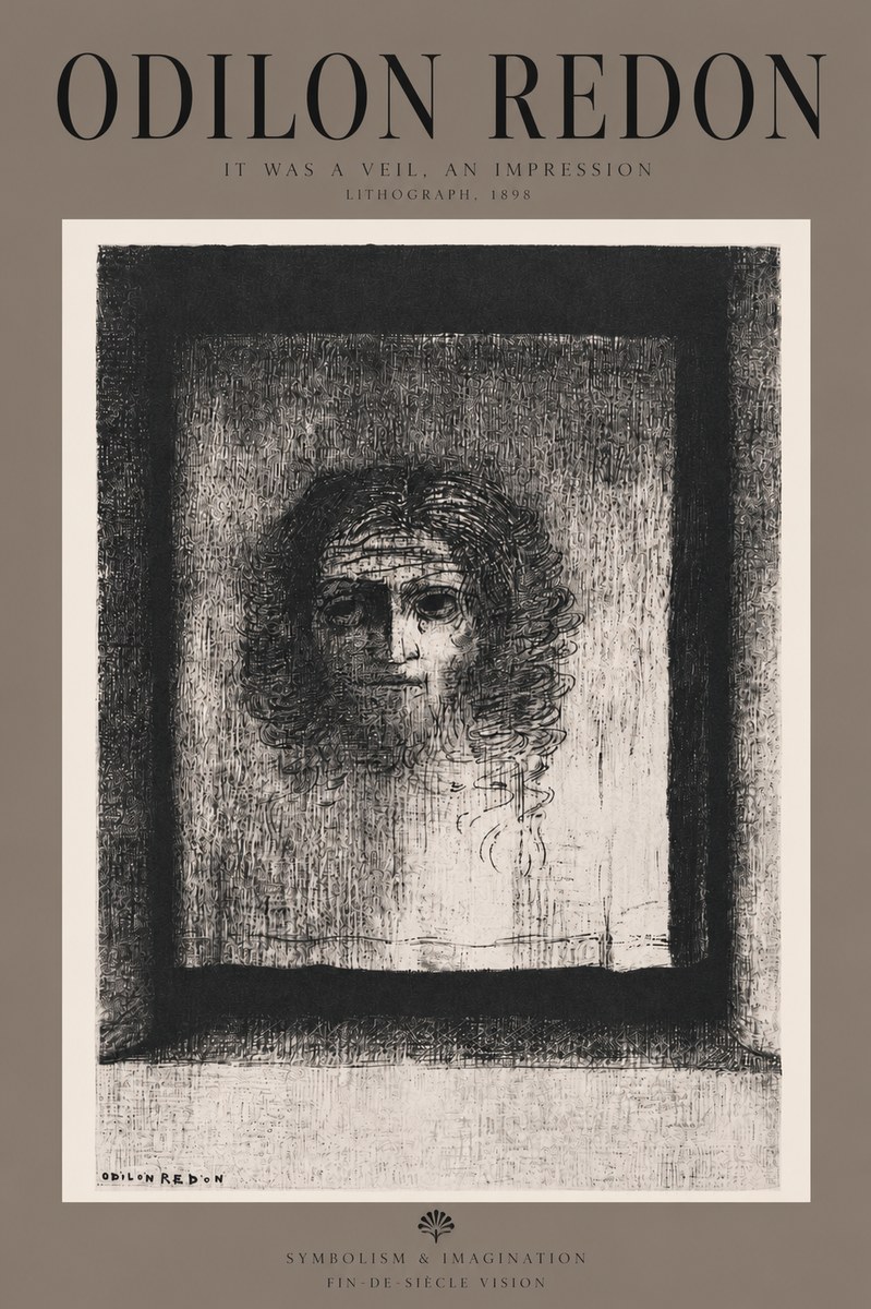Odilon Redon It Was a Veil, an Impression No4 - Póster
