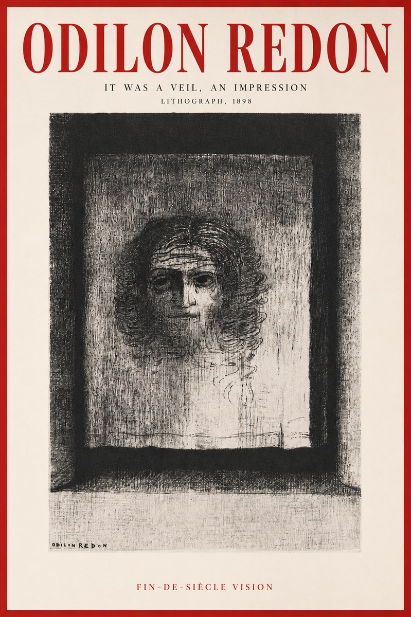 Odilon Redon It Was a Veil, an Impression No5 - Póster