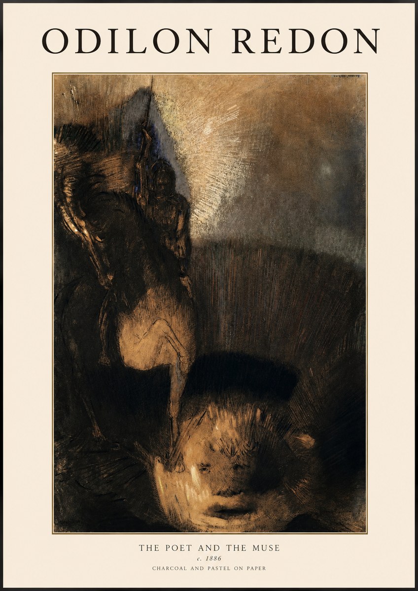 Odilon Redon The Poet and the Muse No1 - Póster