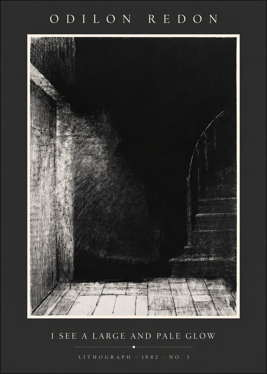 Odilon Redon I See a Large and Pale Glow No2 - Póster