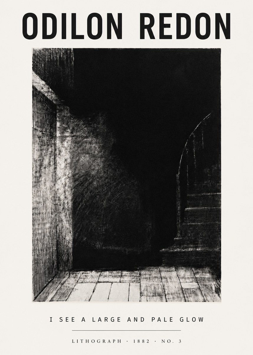 Odilon Redon I See a Large and Pale Glow No5 - Póster