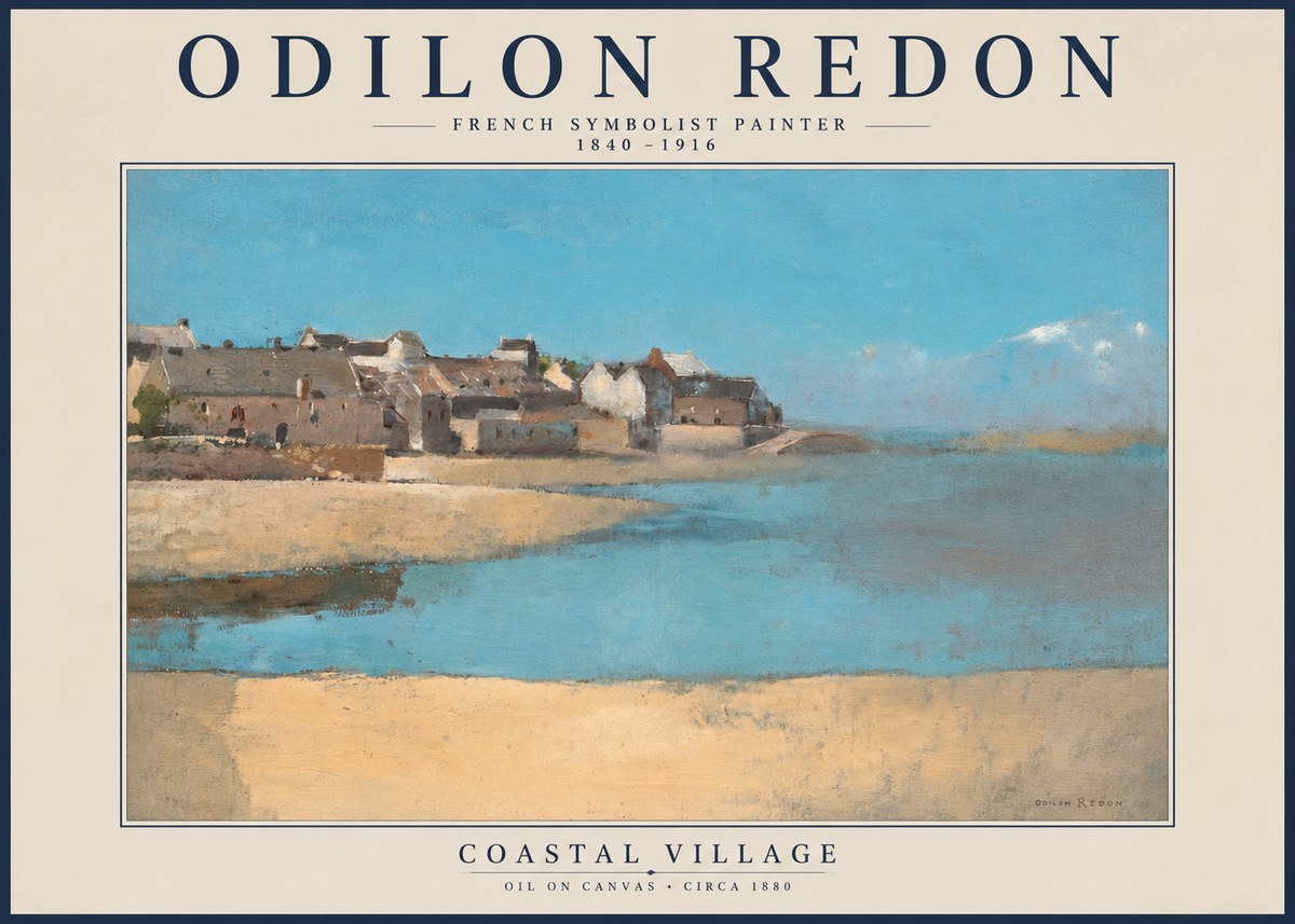 Odilon Redon Coastal Village No4 - Póster