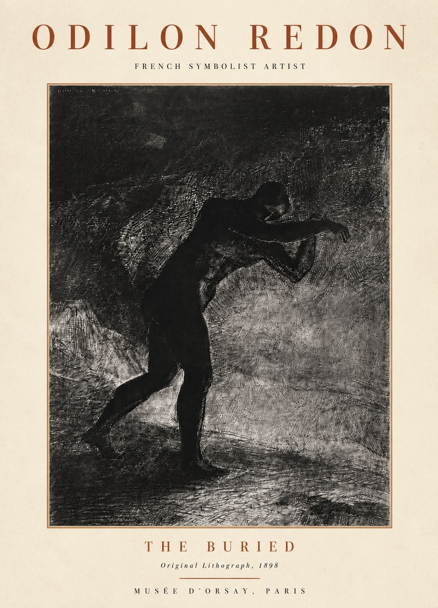 Odilon Redon The Buried No4 - Póster