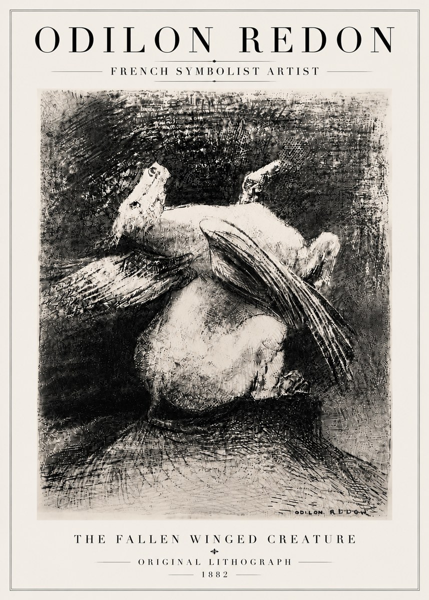 Odilon Redon The Fallen Winged Creature No6 - Póster