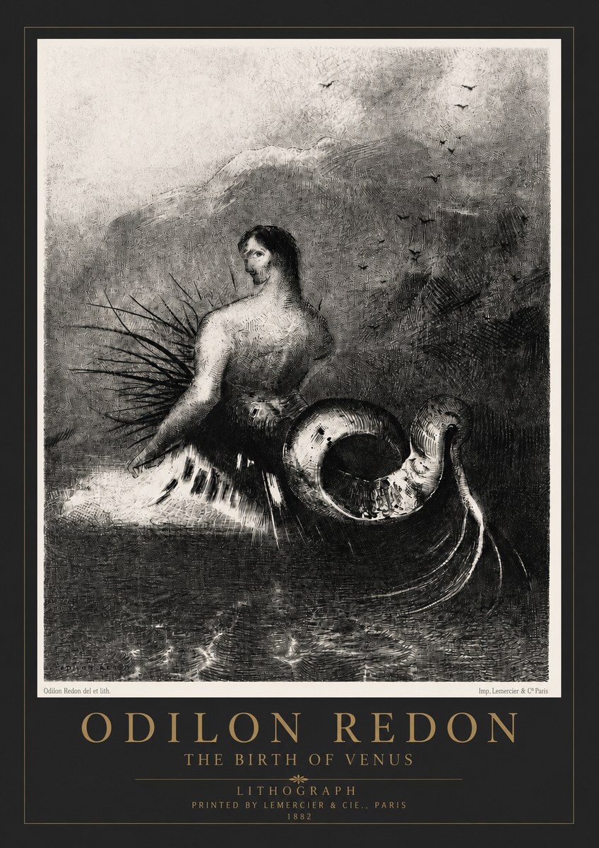 Odilon Redon The Birth of Venus No4 - Póster
