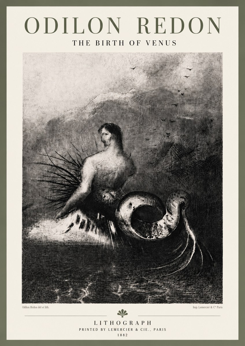 Odilon Redon The Birth of Venus No6 - Póster
