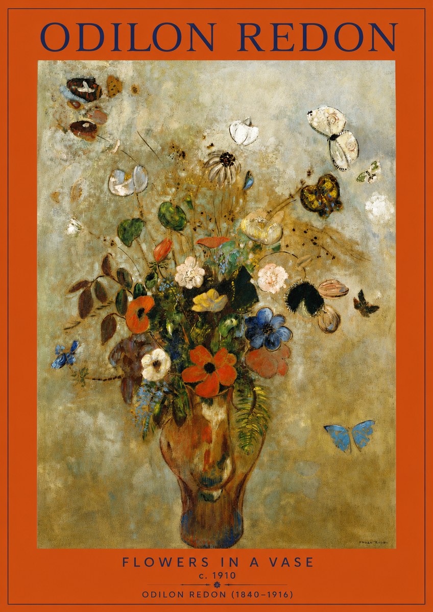 Odilon Redon Flowers in a Vase I No2 - Póster