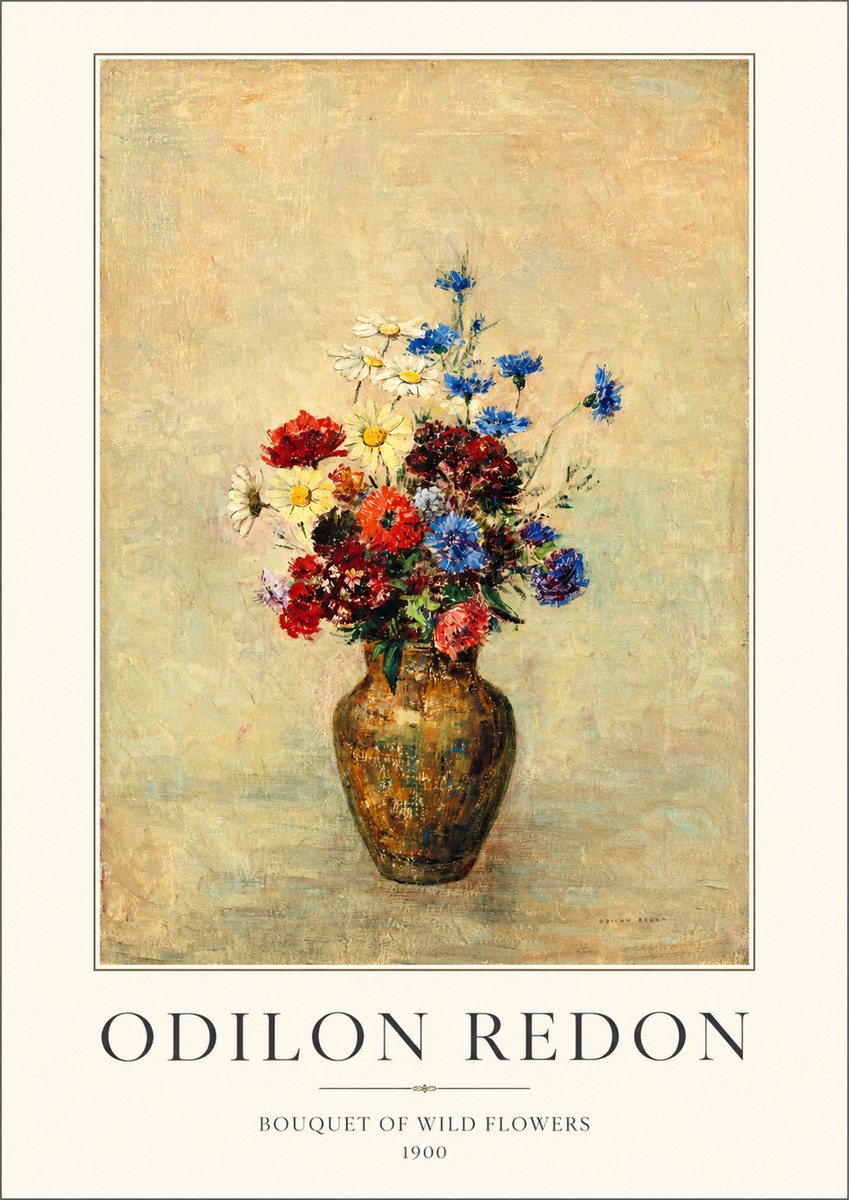 Odilon Redon Bouquet of Wild Flowers I No1 - Póster