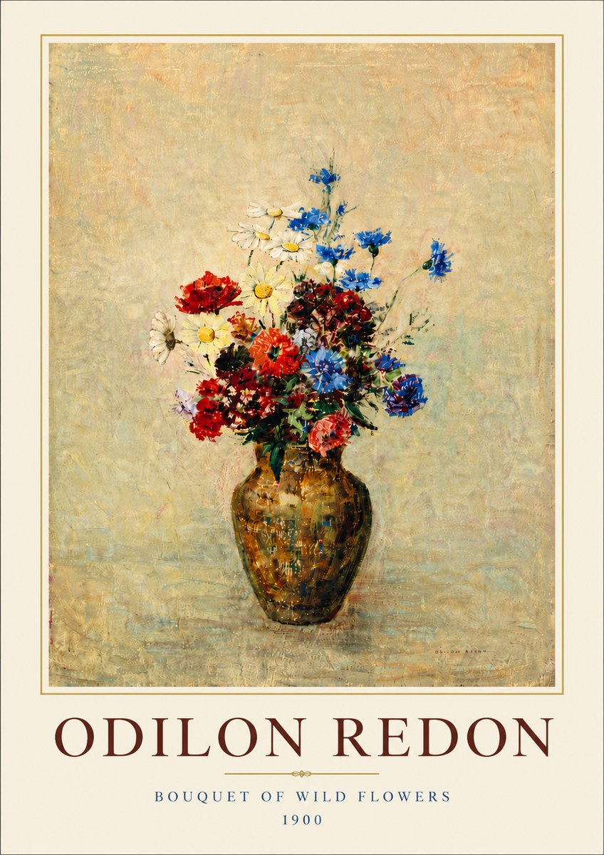 Odilon Redon Bouquet of Wild Flowers I No5 - Póster