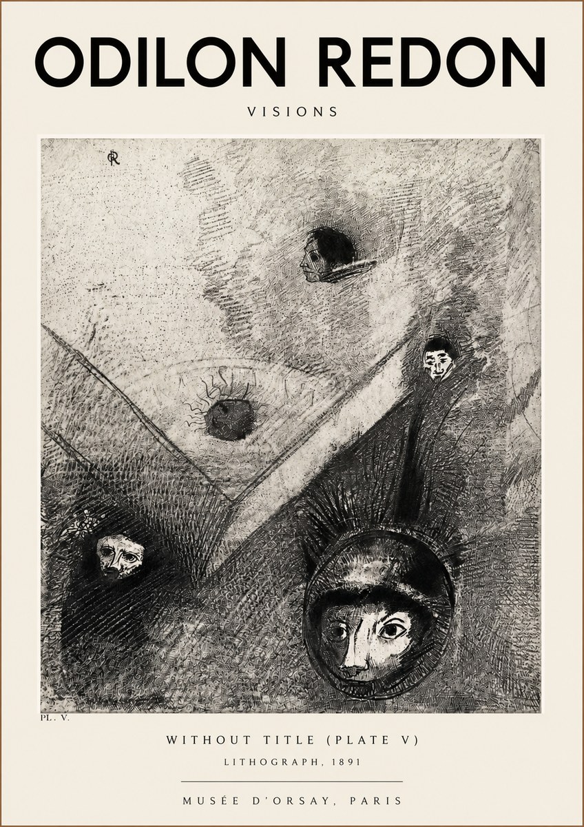 Odilon Redon Without Title (Plate V) No2 - Póster