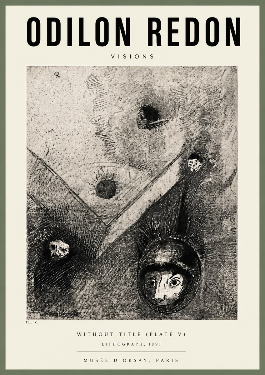 Odilon Redon Without Title (Plate V) No5 - Póster