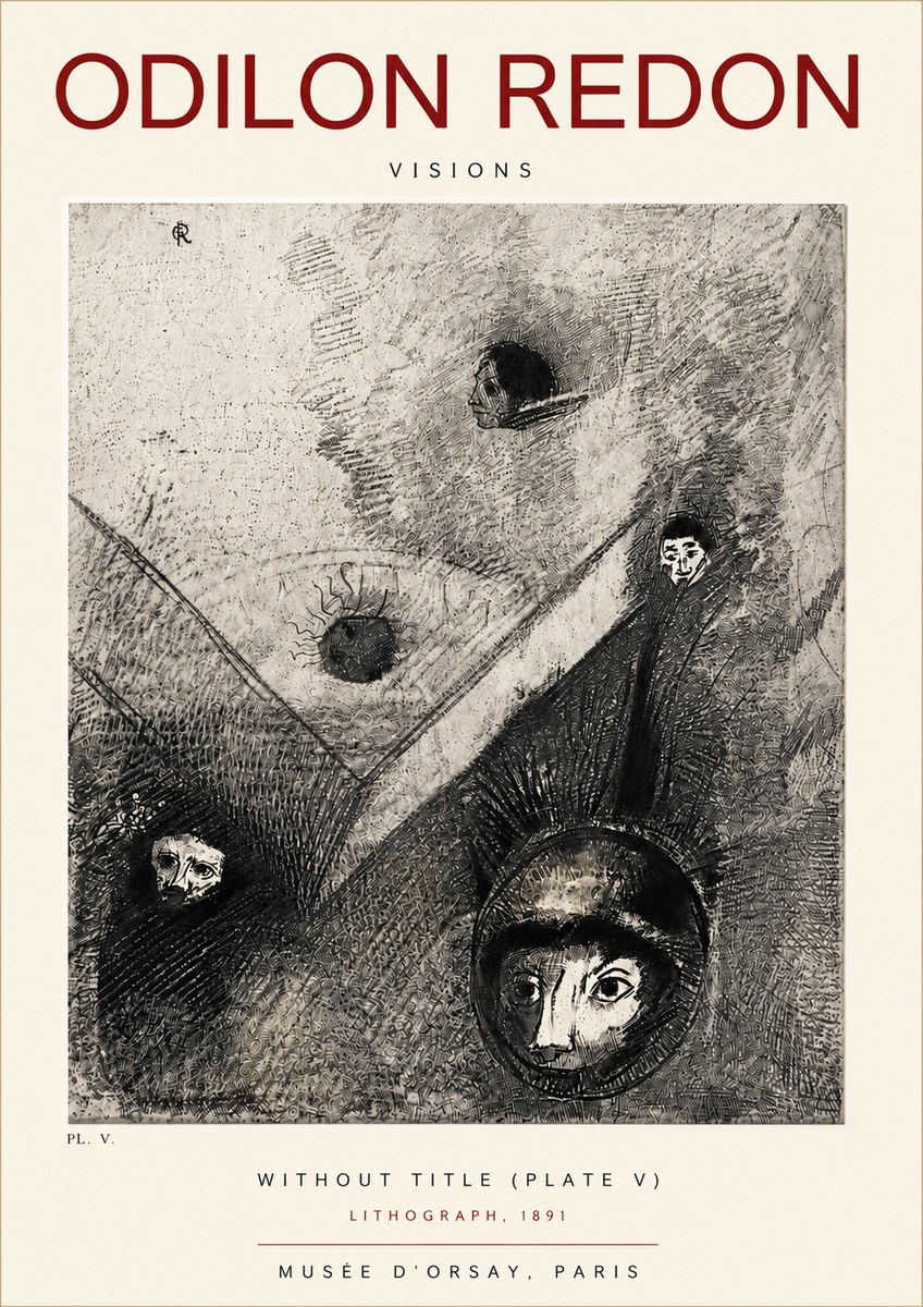 Odilon Redon Without Title (Plate V) No6 - Póster