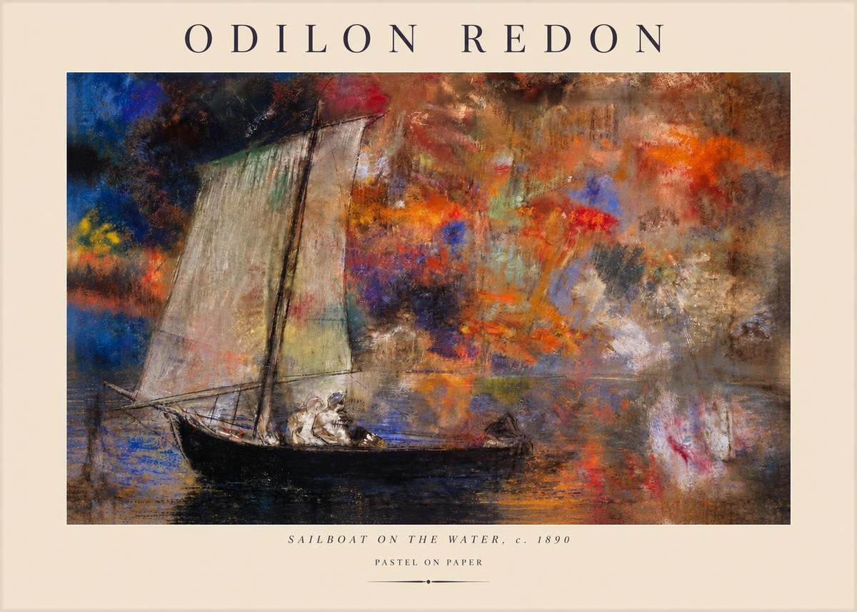 Odilon Redon Sailboat on the Water No2 - Póster