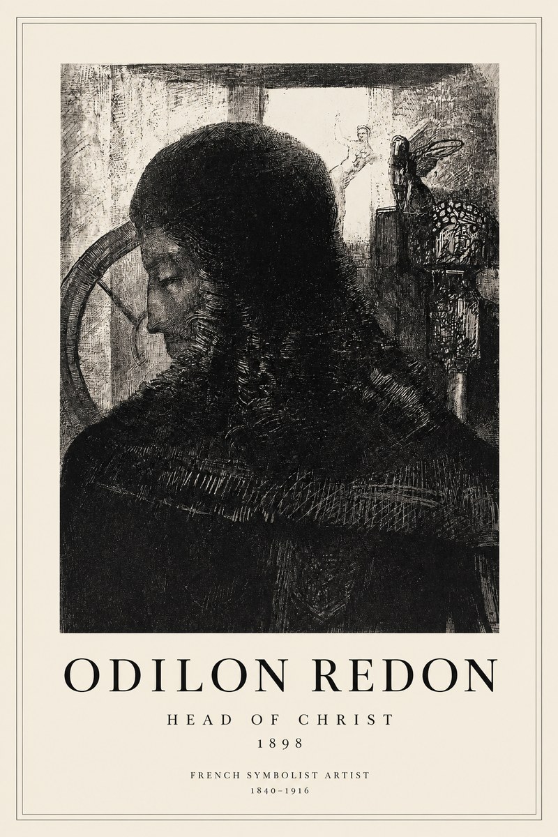 Odilon Redon Head of Christ II No1 - Póster