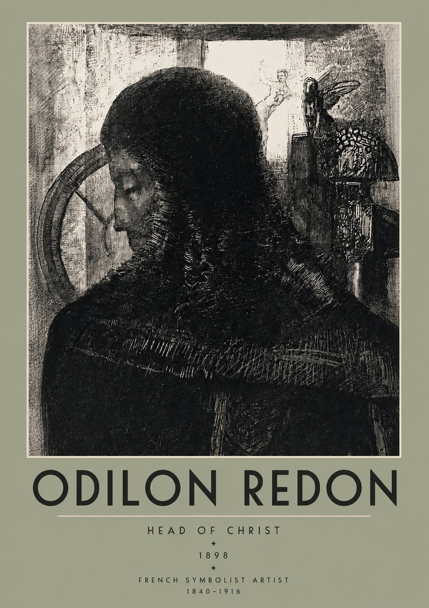 Odilon Redon Head of Christ II No2 - Póster