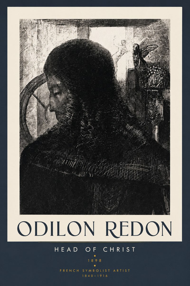 Odilon Redon Head of Christ II No3 - Póster