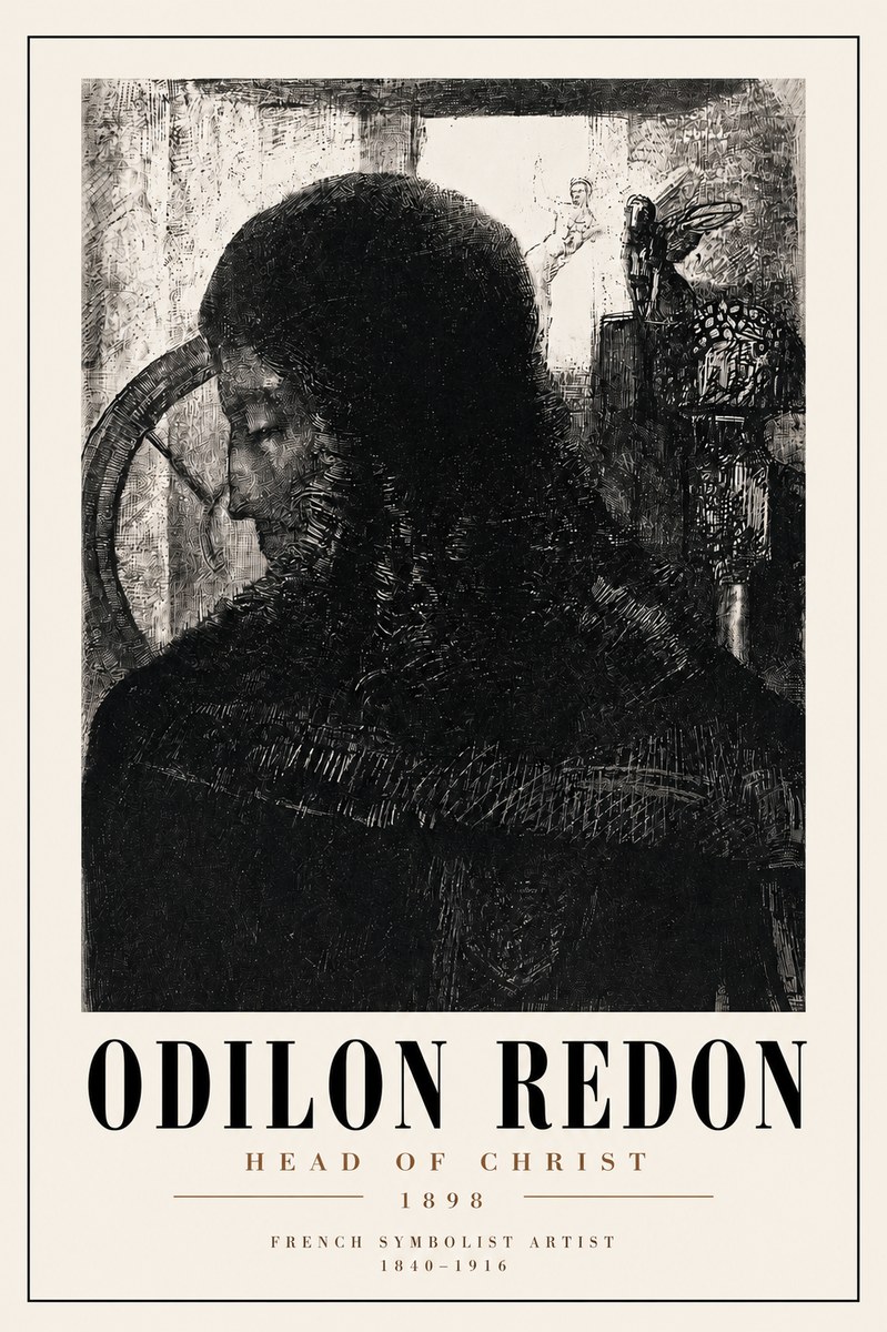 Odilon Redon Head of Christ II No4 - Póster