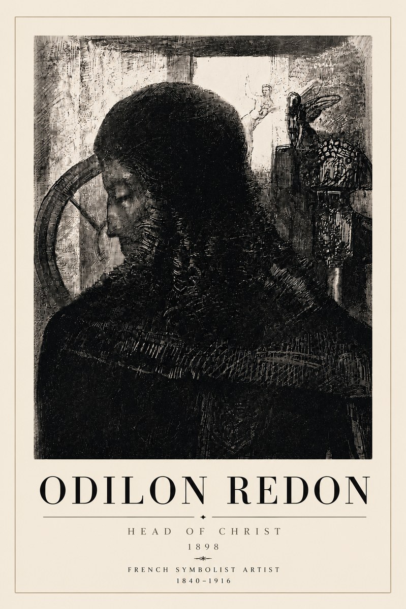 Odilon Redon Head of Christ II No6 - Póster