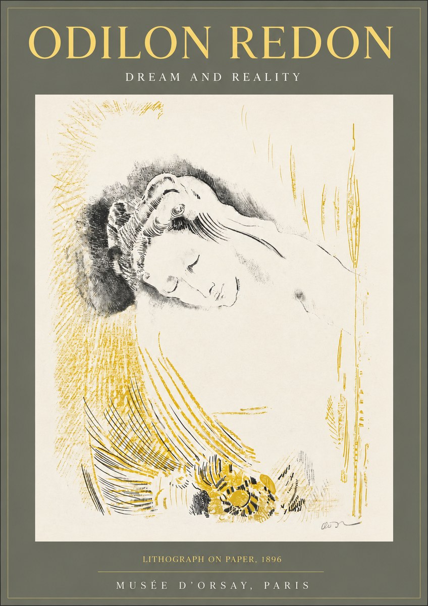 Odilon Redon Dream and Reality No2 - Póster