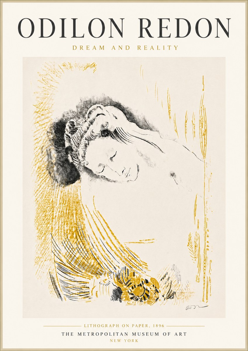 Odilon Redon Dream and Reality No6 - Póster