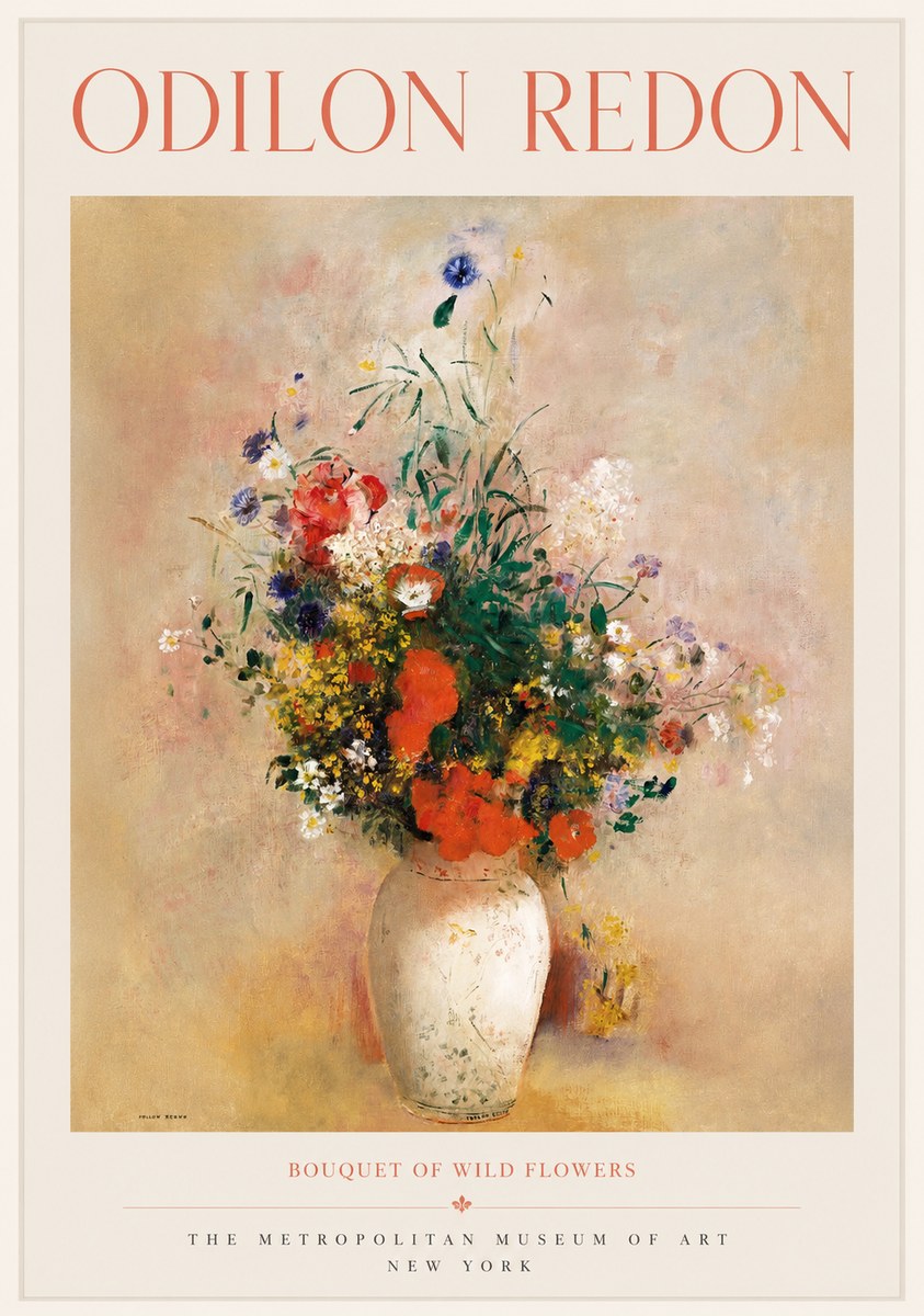 Odilon Redon Bouquet of Wild Flowers II No1 - Póster