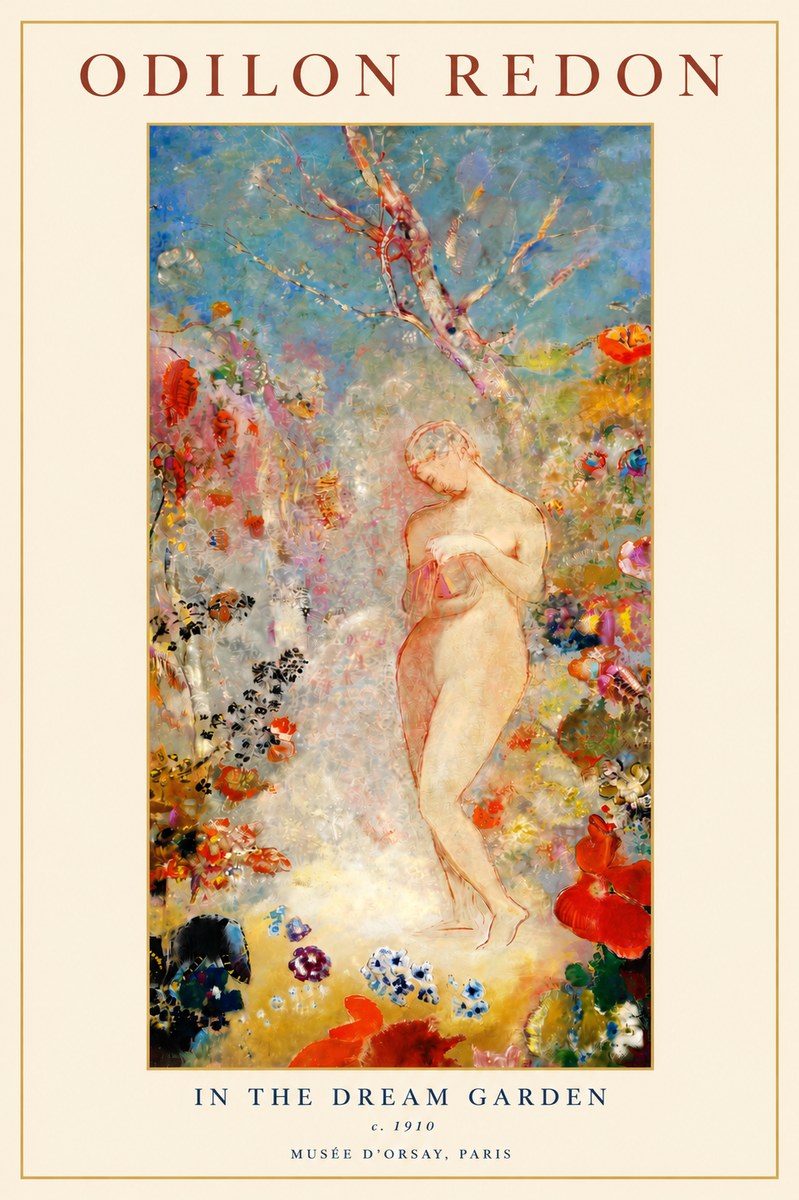 Odilon Redon In the Dream Garden No3 - Póster