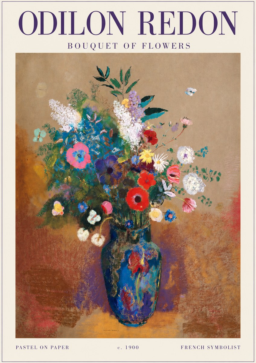 Odilon Redon Bouquet of Flowers No3 - Póster