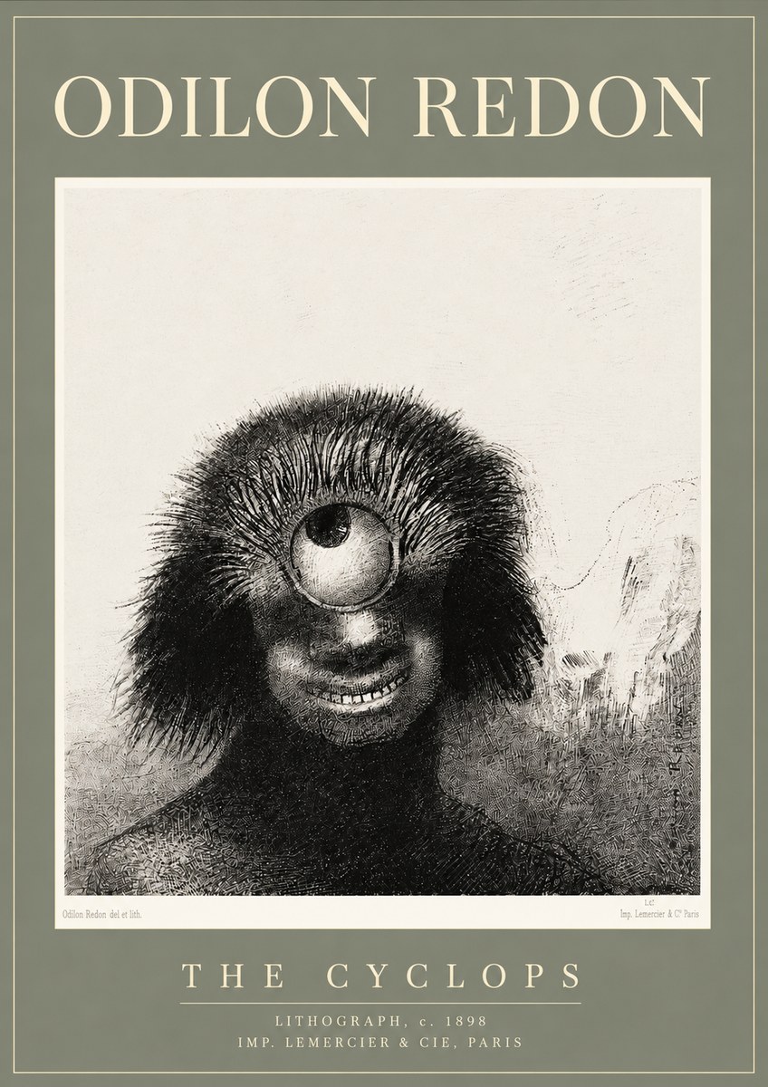 Odilon Redon The Cyclops II No3 - Póster