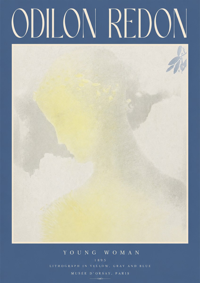 Odilon Redon Young Woman No2 - Póster