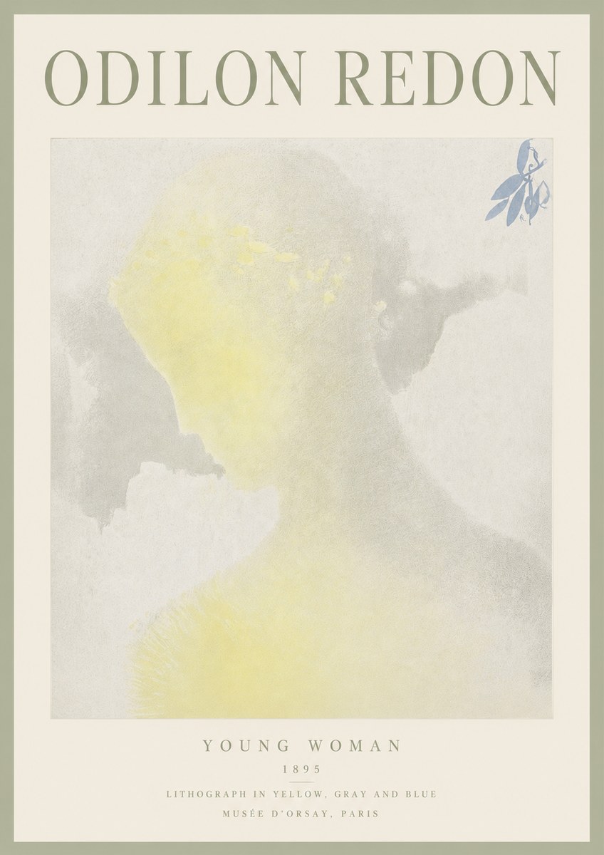 Odilon Redon Young Woman No3 - Póster
