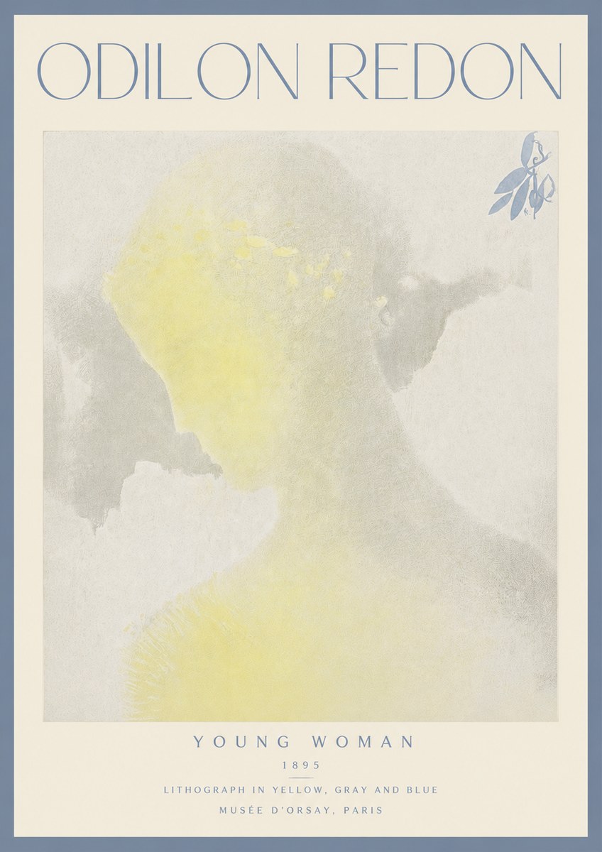 Odilon Redon Young Woman No4 - Póster