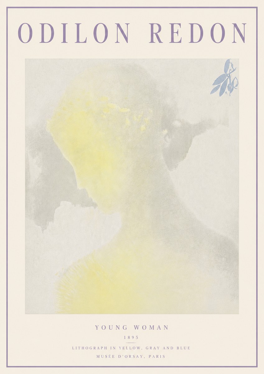 Odilon Redon Young Woman No6 - Póster