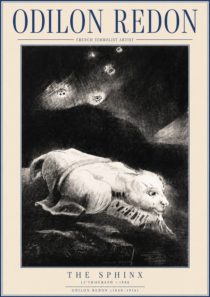 Odilon Redon The Sphinx No3 - Póster