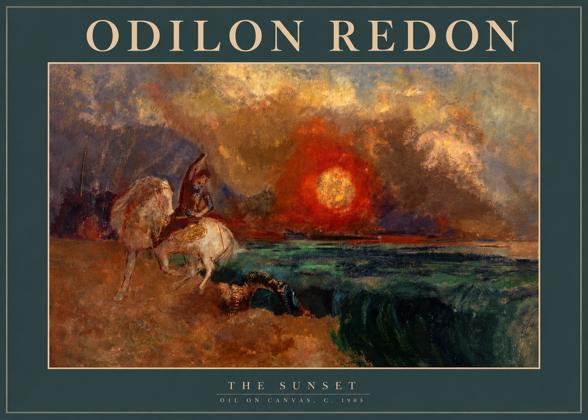 Odilon Redon The Sunset No2 - Póster