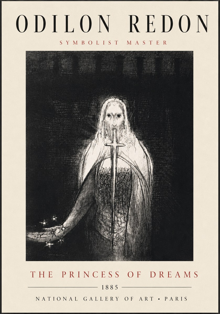 Odilon Redon The Princess of Dreams No3 - Póster