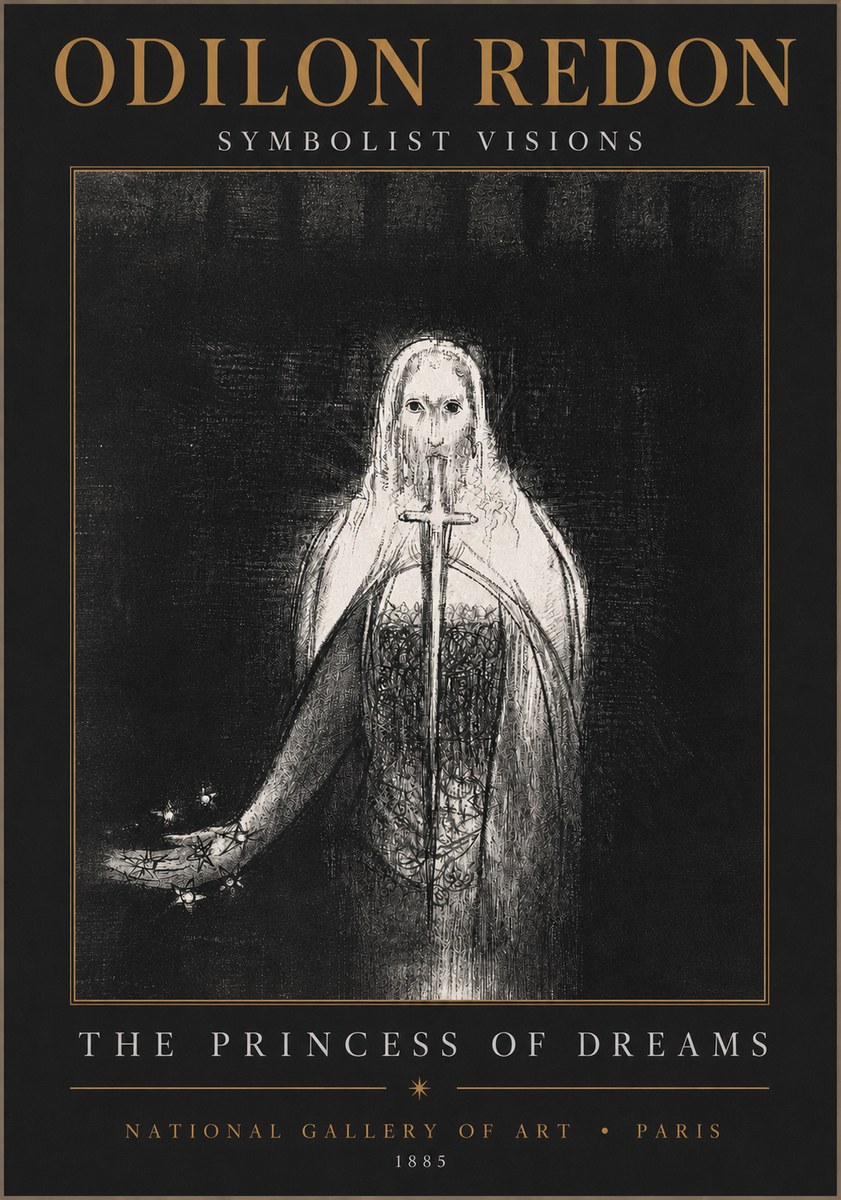 Odilon Redon The Princess of Dreams No4 - Póster