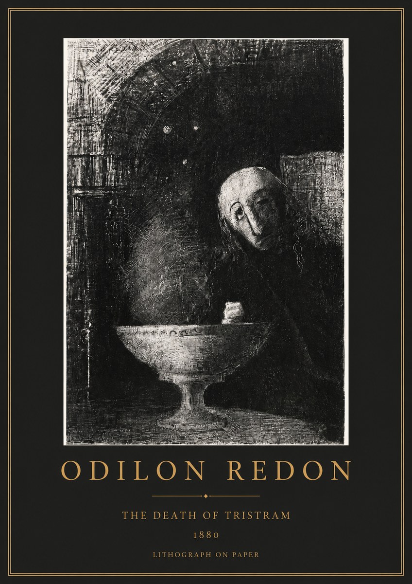 Odilon Redon The Death of Tristram No2 - Póster
