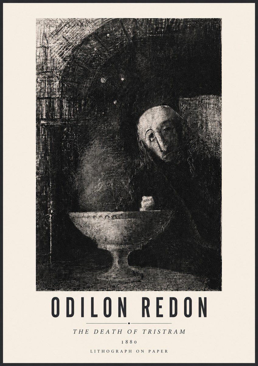 Odilon Redon The Death of Tristram No3 - Póster