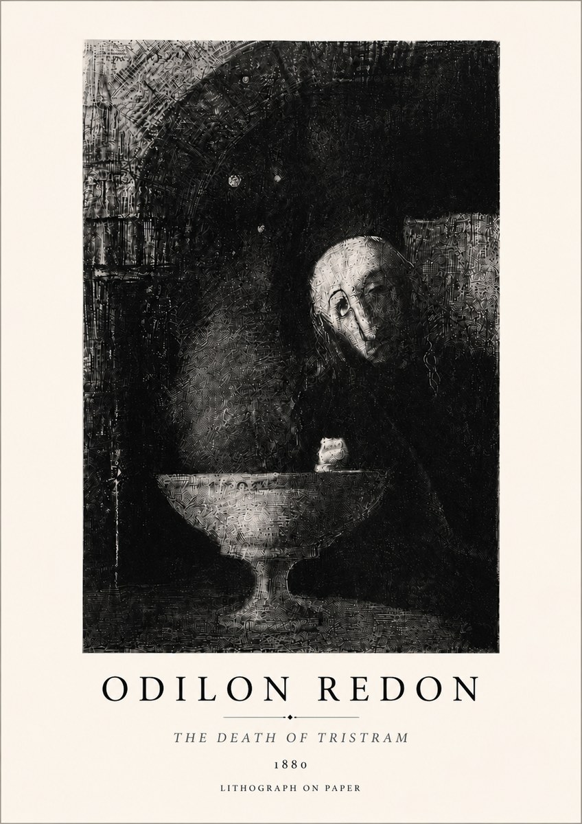 Odilon Redon The Death of Tristram No5 - Póster