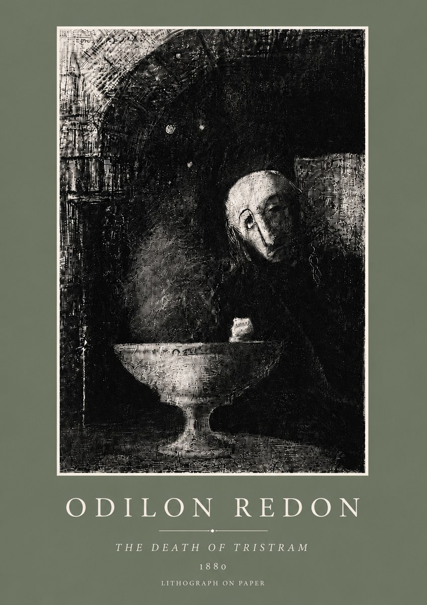 Odilon Redon The Death of Tristram No6 - Póster