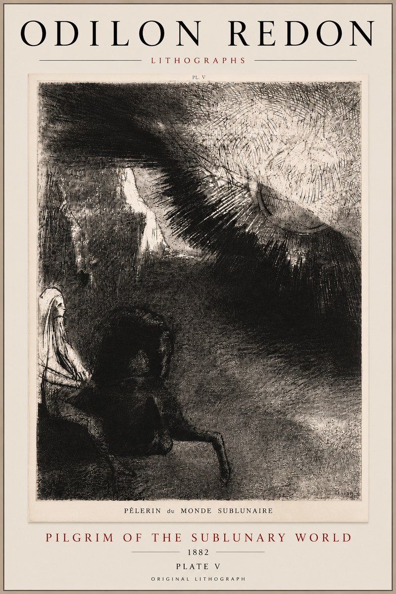 Odilon Redon Pèlerin Du Monde Sublunaire No5 - Póster