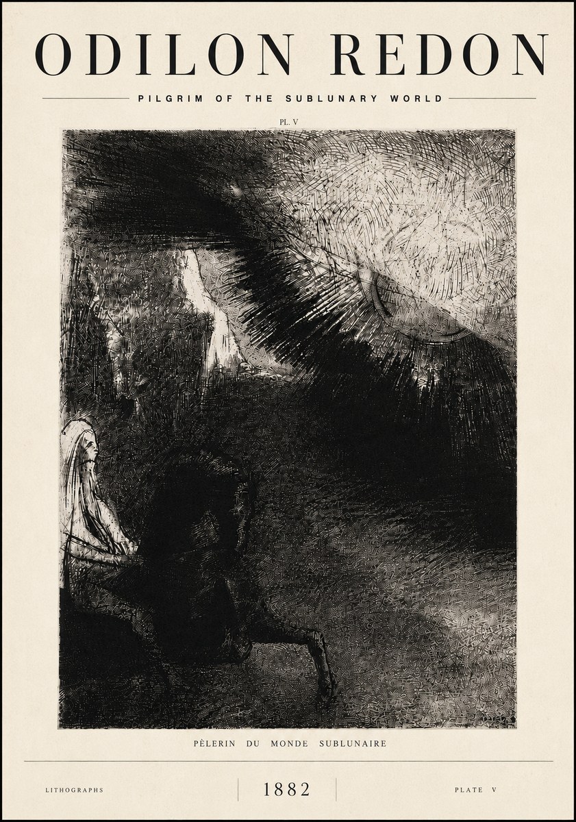 Odilon Redon Pèlerin Du Monde Sublunaire No6 - Póster