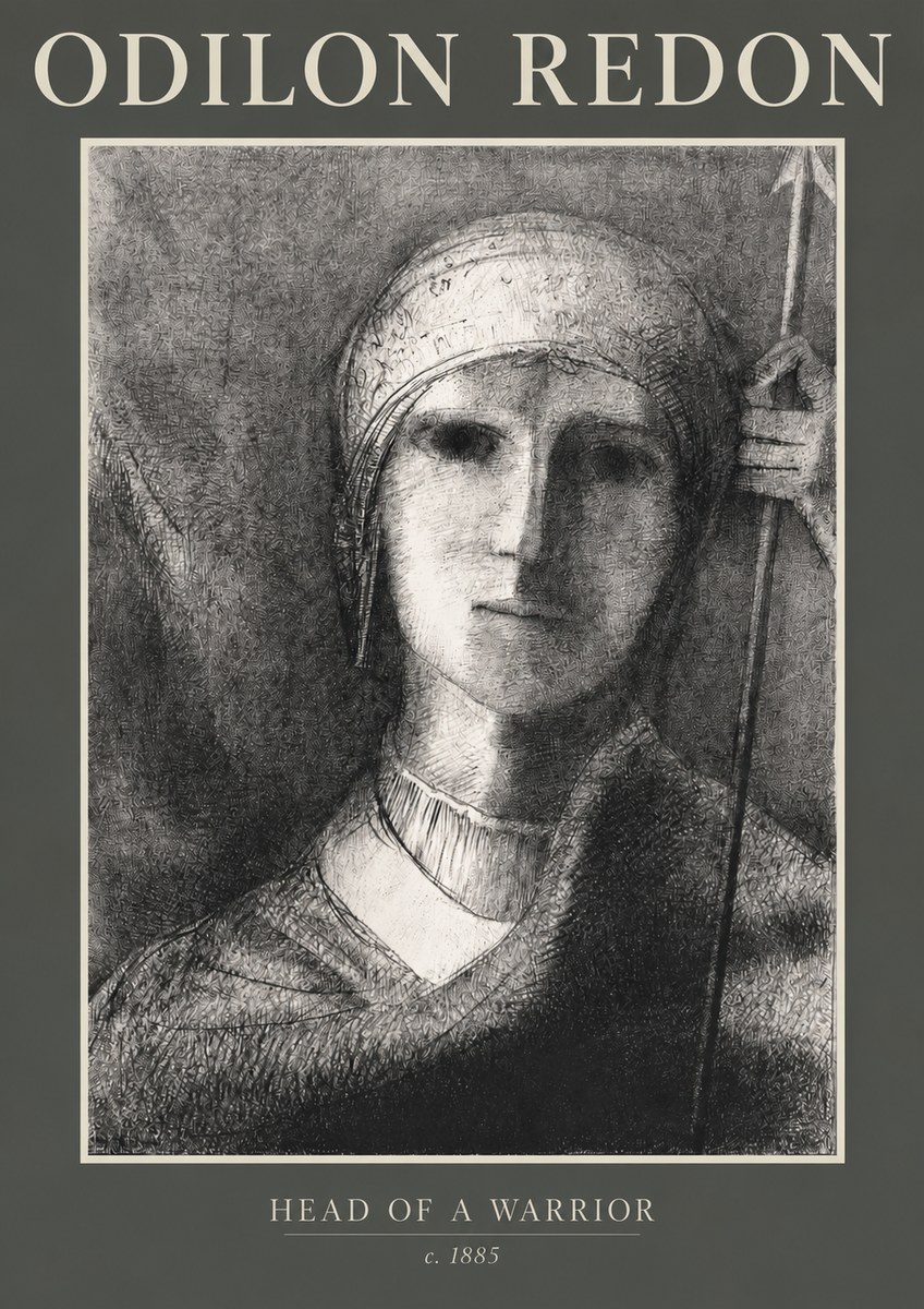 Odilon Redon Head of a Warrior No2 - Póster