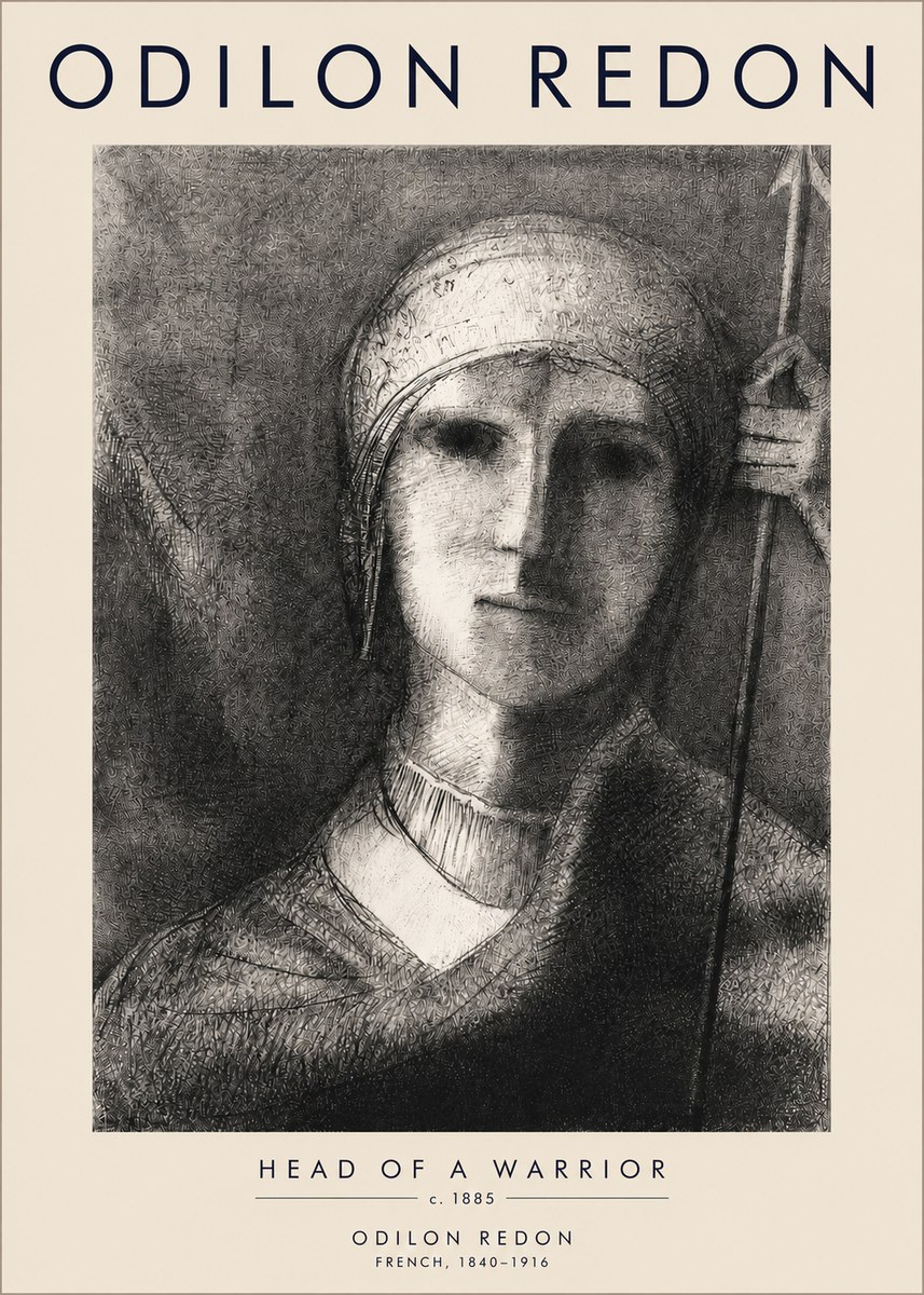 Odilon Redon Head of a Warrior No3 - Póster