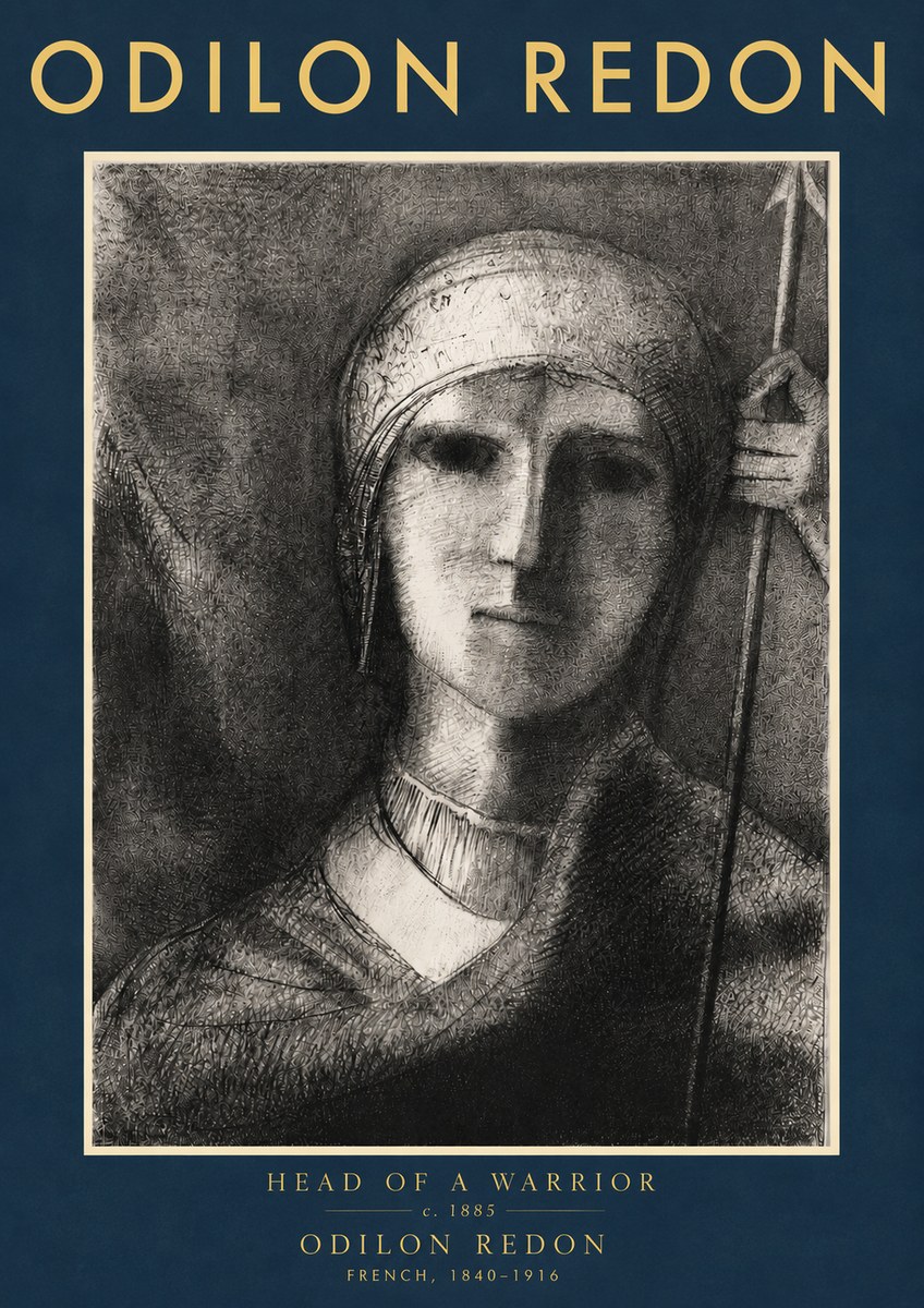 Odilon Redon Head of a Warrior No4 - Póster